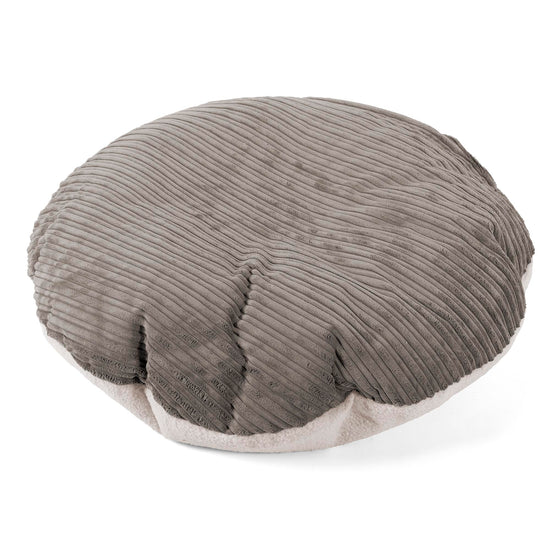 Flexforma Kerek Babzsák Padlópárna Kisgyermekeknek 1–3 Éveseknek - Boucle & Cord Graphite Grey 01