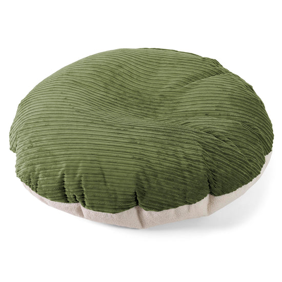 Flexforma Kerek Babzsákfotel Padlópárna Felnőtteknek - Buklé & Kordbársony Erdei Zöld 01