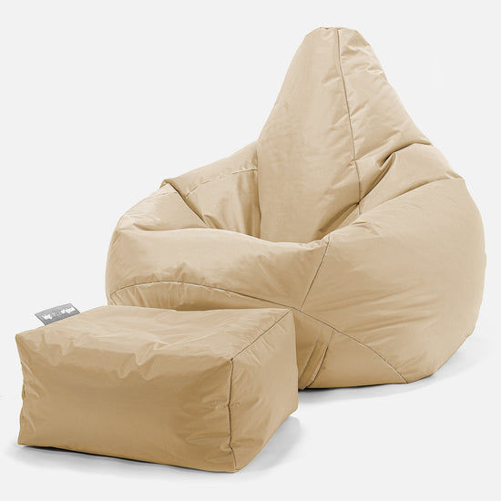 Háttámlás babzsákfotel - SmartCanvas™ Bézs 01