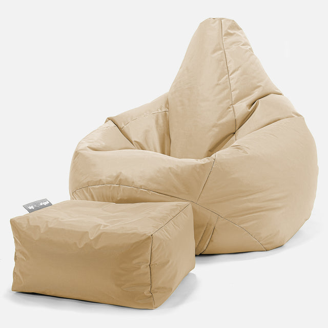 Háttámlás babzsákfotel - SmartCanvas™ Bézs 01