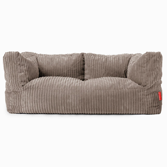 2 Személyes Albert Babzsák-Kanapé - Klasszikus Kordbársony Galambszürke 01