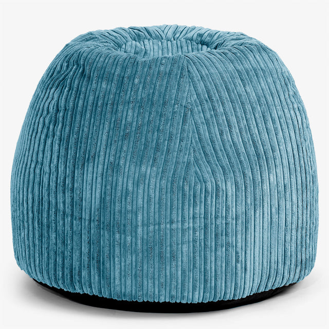 Ergonomikus Iroda-pouf Szék - Klasszikus Kordbársony Égei-tengeri kék - 01