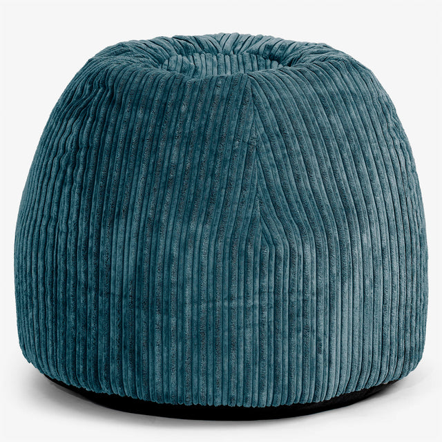 Ergonomikus Iroda-pouf Szék - Klasszikus Kordbársony Pávakék - 01