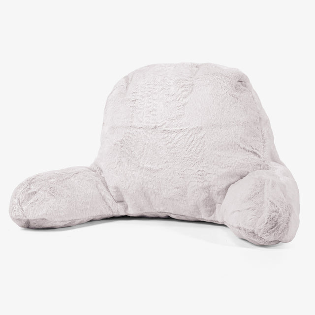 Magas Háttámlájú Olvasópárna - Sztintetikus Nyúlszőr Fakó Rózsaszínű 01