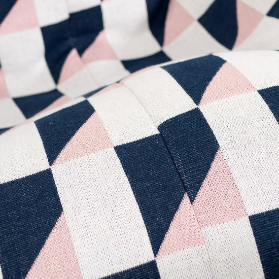 Gamer Babzsák-Klubfotel - Kötött Geometrikus Kék 03