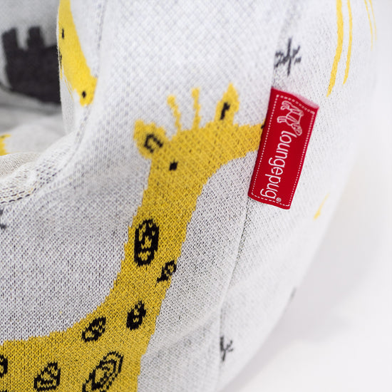 Babzsákfotel Kartámasszal 1-3 Éves Kisgyermekek Számára - Kötött Szafari 02