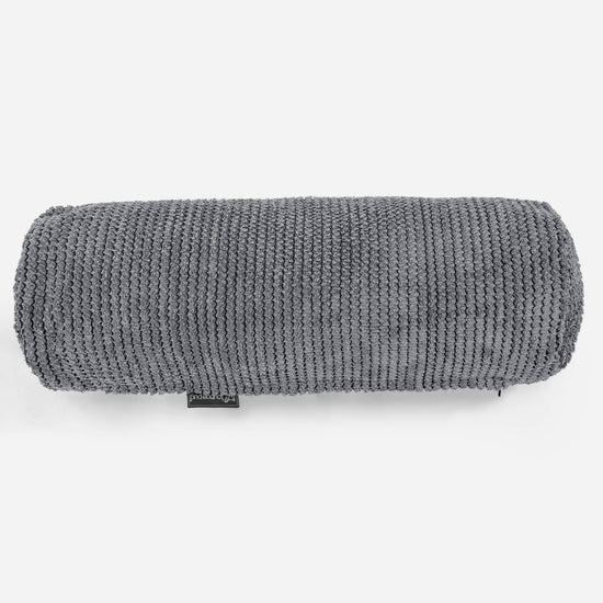 Hengerpárnahuzat 20 x 55cm - Pompon Fekete 02