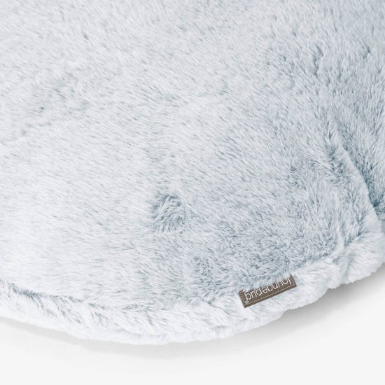 Kerek Párnahuzat 50cm - Sztintetikus Nyúlszőr Fakó Kék 02