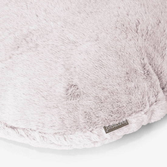 Kerek Párnahuzat 50cm - Sztintetikus Nyúlszőr Fakó Rózsaszínű 02