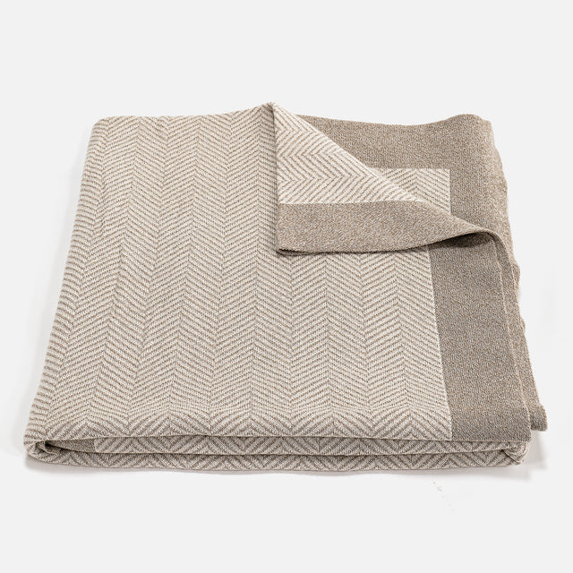 Dísztakaró / Pléd Kanapéhoz - Kötött Halcsont Kő 02