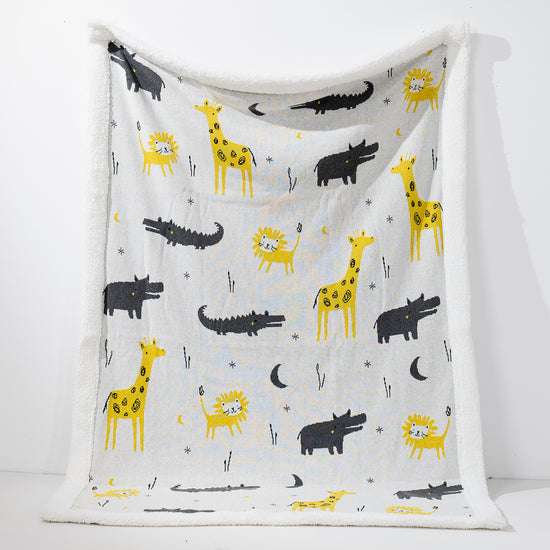 Dísztakaró / Pléd Kanapéhoz - Kötött Szafari 01