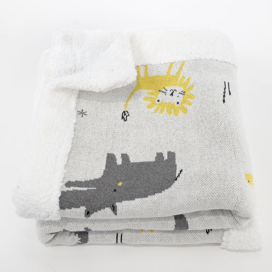 Dísztakaró / Pléd Kanapéhoz - Kötött Szafari 03