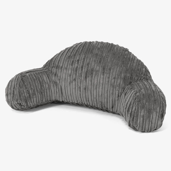 Magas Háttámlájú Olvasópárna Gyermekeknek - Klasszikus Kordbársony Grafitszürke 01