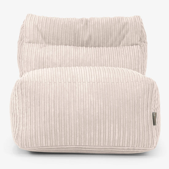 Moduláris Kanapé Babzsák, Középső Szekció - Klasszikus Kordbársony Elefántcsont 02