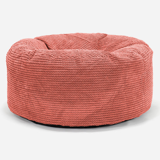 Nagyméretű, Kerek Puff - Pompon Tökorange 01