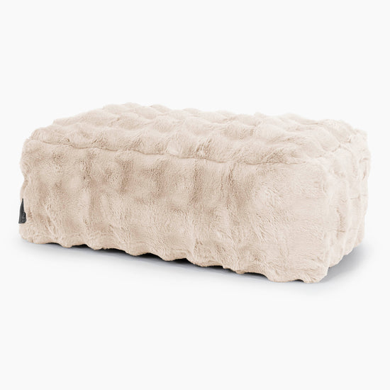 Nagy Lábtartó - Műszőrme Buborék Tejszín 01