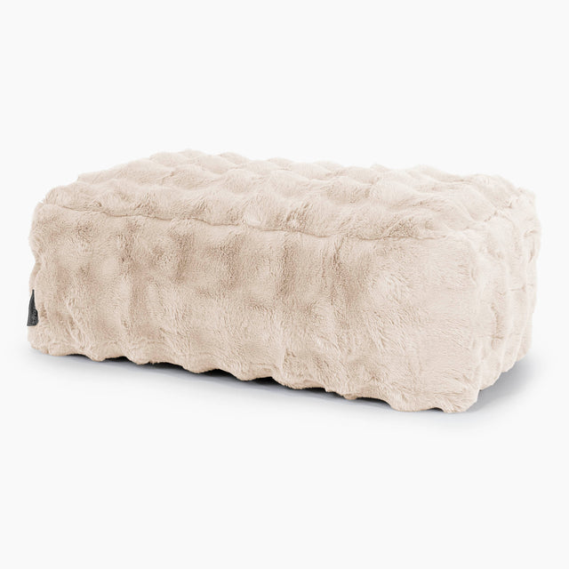 Nagy Lábtartó - Műszőrme Buborék Tejszín 01