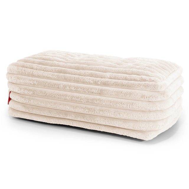 Nagy Lábtartó - Ultra Plüss Kord Tejszín 01