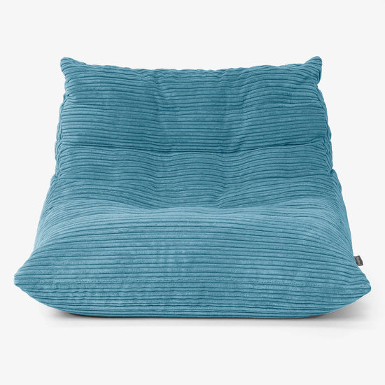 Noah padlóra helyezhető babzsákfotel - Kordbársony Égei-tengeri kék 01