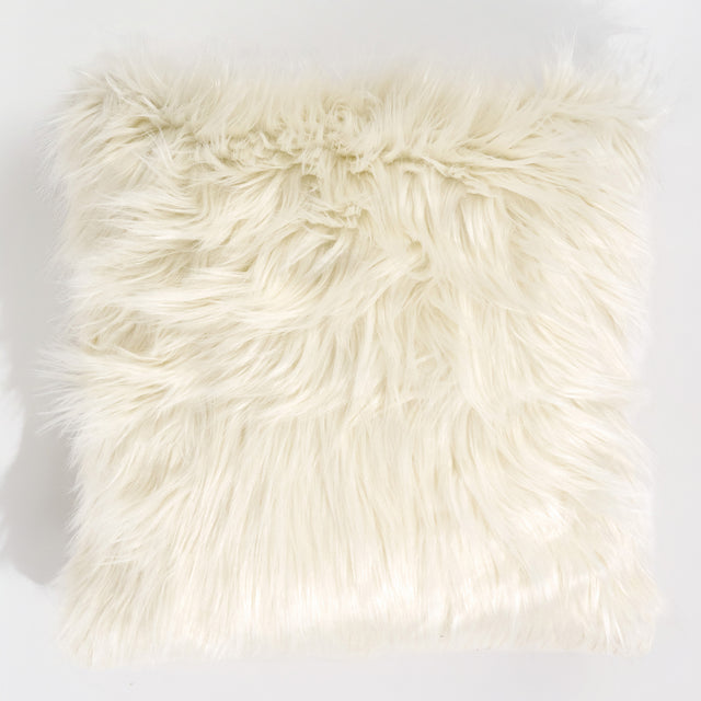 Párnahuzat 47 x 47cm - Mongol Műszőrme Pávakék 01