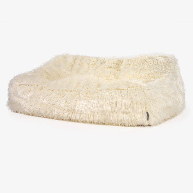 Sloucher Babzsák-Kanapé - Mongol Műszőrme Pávakék 01