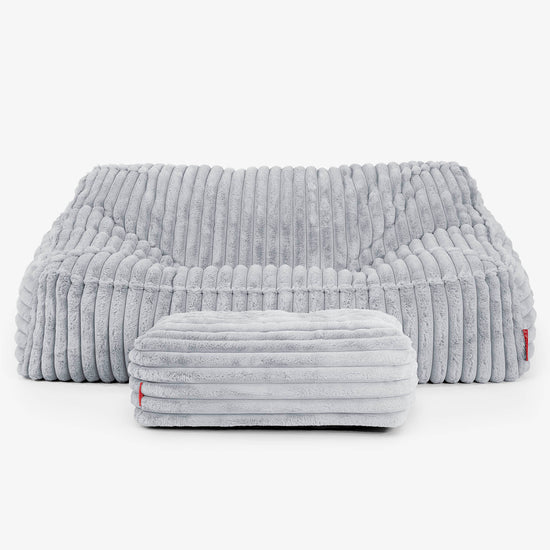 Sloucher Babzsák-Kanapé - Ultra Plüss Kord Kacsa tojás kék 03