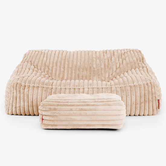 Sloucher Babzsák-Kanapé - Ultra Plüss Kord Őszibarack 03