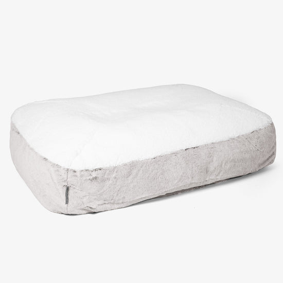 Sloucher Nagy Méretű Kutyaágy - Sztintetikus Nyúlszőr Világosszürke 01