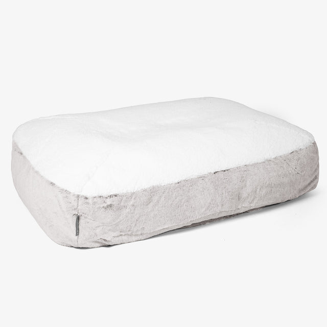 Sloucher Nagy Méretű Kutyaágy - Sztintetikus Nyúlszőr Világosszürke 01