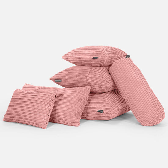 XL Négyszögletű Párnahuzat 40 x 70cm - Klasszikus Kordbársony Őszibarack 04