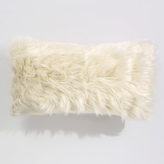 XL Négyszögletű Párnahuzat 40 x 70cm - Mongol Műszőrme Pávakék 01