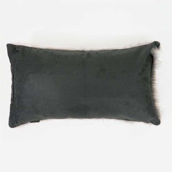 XL Négyszögletű Párnahuzat 40 x 70cm - Mongol Műszőrme Szürke 02