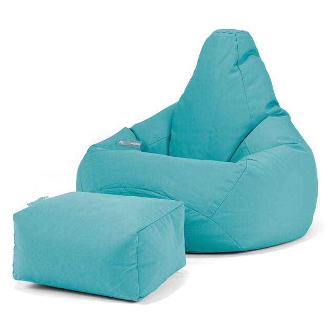 SoleiStorm™ Ultra 2000 h+ Háttámlás babzsákfotel - Olefin Akvamarin 01