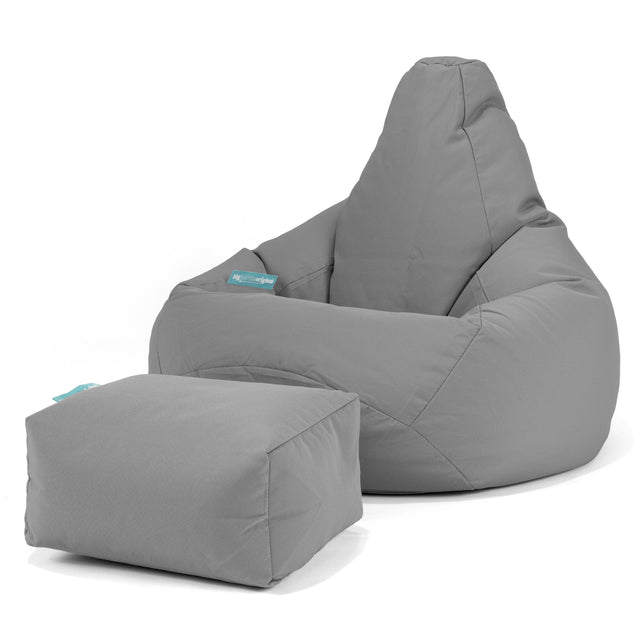 SoleiStorm™ Ultra 2000 h+ Háttámlás babzsákfotel - Olefin Középszürke 01