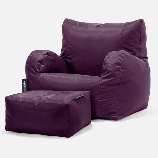 Babzsákfotel Kartámasszal - SmartCanvas™ Bíbor 02