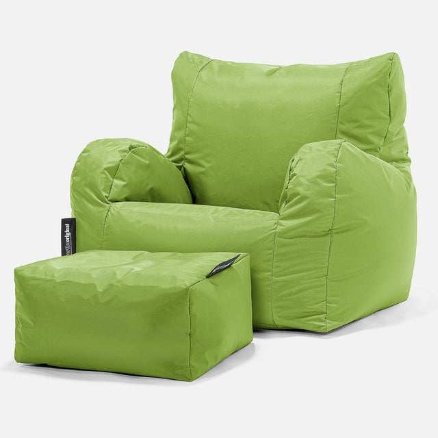 Babzsákfotel Kartámasszal - SmartCanvas™ Zöldcitrom 02