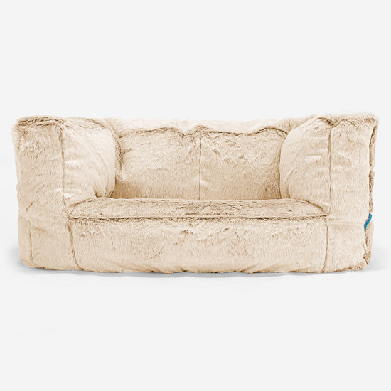 Albert Gyermek Babzsák-Kanapé 2-6 Éves - Sztintetikus Nyúlszőr Fehér 01