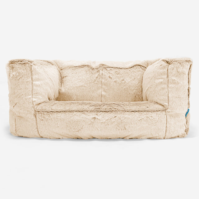 Albert Gyermek Babzsák-Kanapé 2-6 Éves - Sztintetikus Nyúlszőr Fehér 01