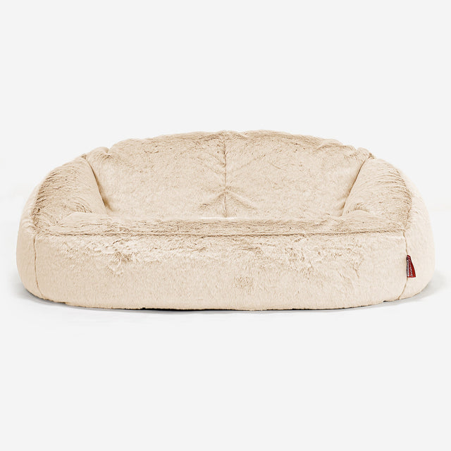 Bubblez Babzsák-Kanapé - Sztintetikus Nyúlszőr Fehér 01