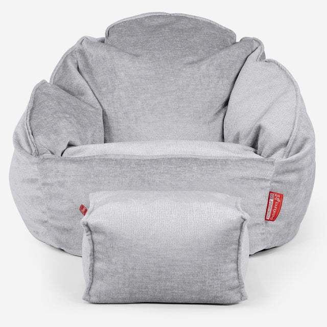 Bubblez Babzsákfotel - Zsenília Szürke 02