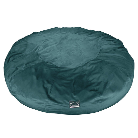 Cloudsac 5000 XXXXXL Titanic Méretű Memóriahabos Babzsák-Kanapé - Bársony Pávakék 07