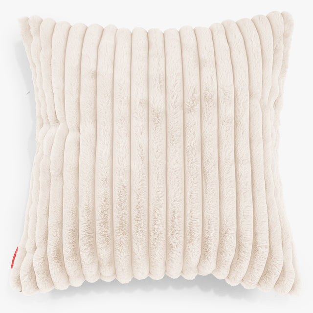 Extra Nagypárnahuzat 70 x 70cm - Ultra Plüss Kord Tejszín 01