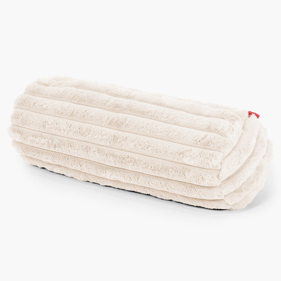 Hengerpárnahuzat 20 x 55cm - Ultra Plüss Kord Tejszín 01