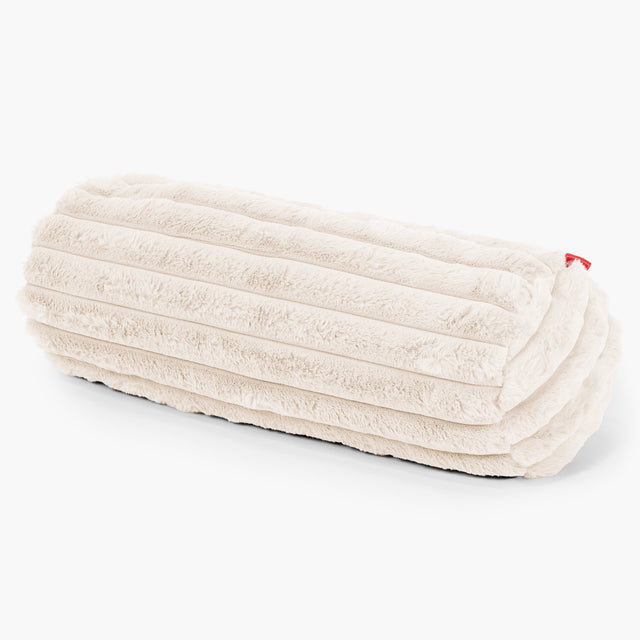 Hengerpárnahuzat 20 x 55cm - Ultra Plüss Kord Tejszín 01