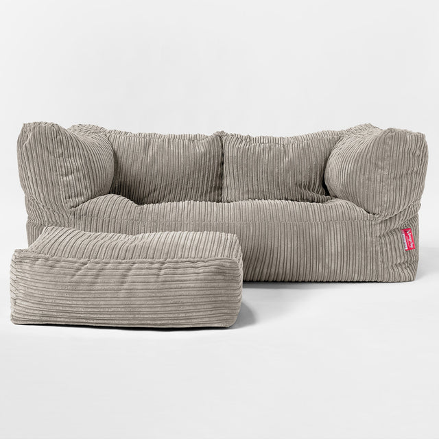 Óriás 2 Személyes Albert Babzsák-Kanapé Gyermekek Számára 3-14 Éves - Klasszikus Kordbársony Nerc 02