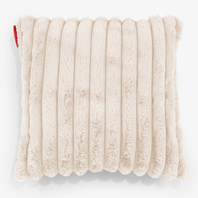 Párnahuzat 47 x 47cm - Ultra Plüss Kord Tejszín 01