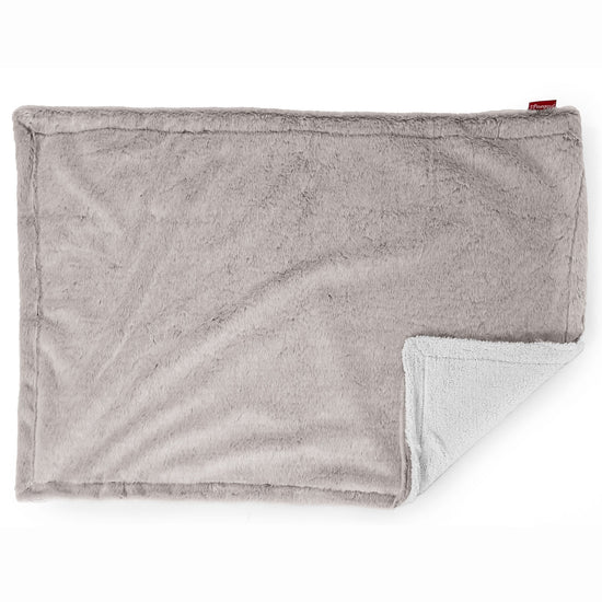 Sherpa Dísztakaró / Pléd Kanapéhoz - Sztintetikus Nyúlszőr Világosszürke 03