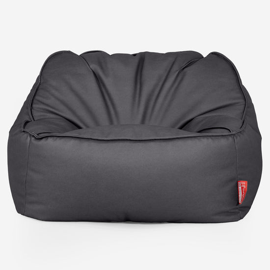 Sloucher Babzsákfotel - Vegán Bőr Fekete 01