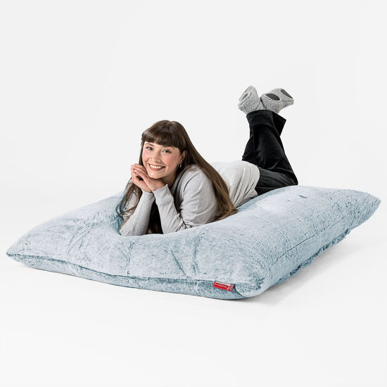 Extra Nagyméretű Babzsák - Sztintetikus Nyúlszőr Fakó Kék 03