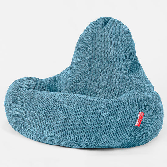 Ultra Lux Gamer Babzsákfotel - Pompon Égei-tengeri kék 01